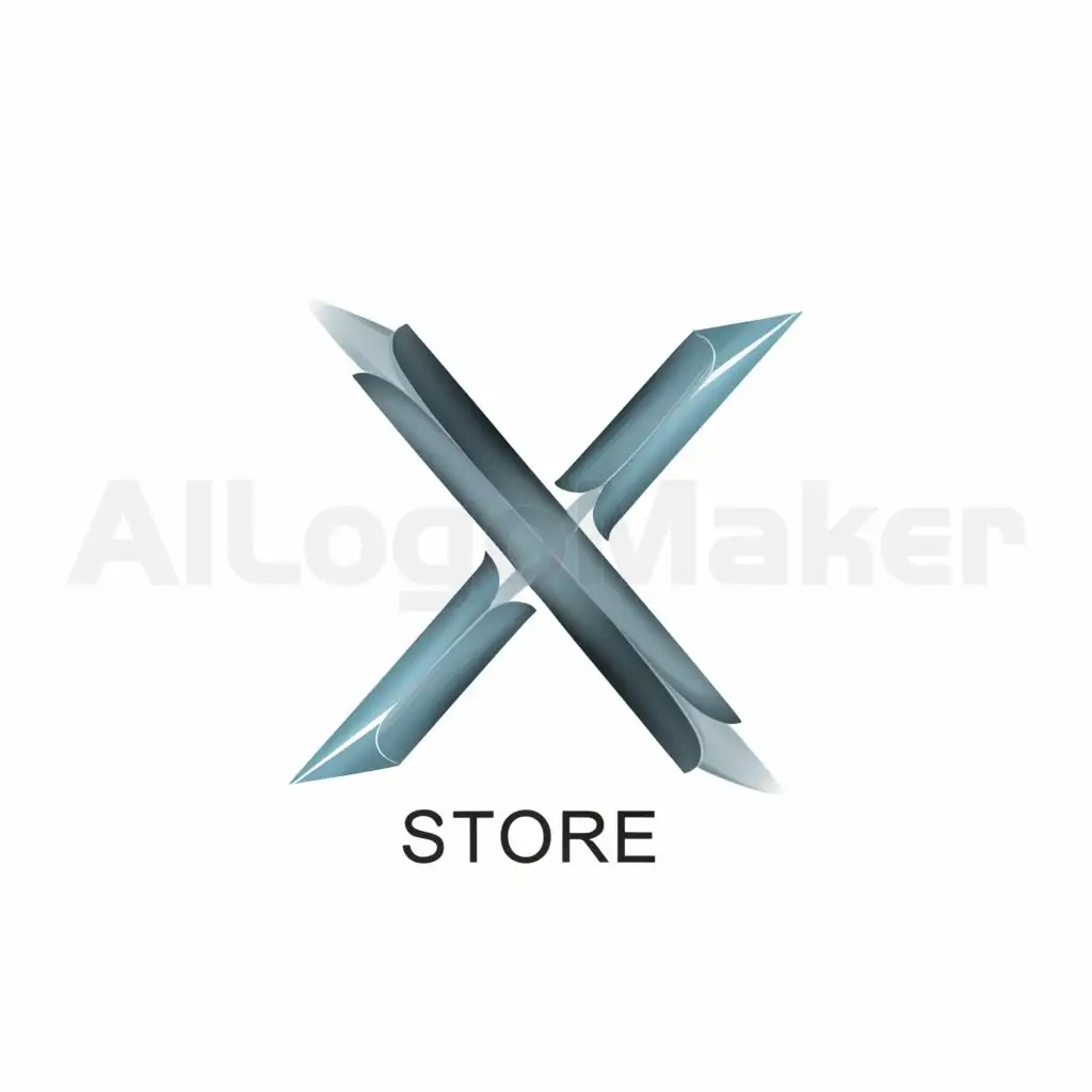 a logo design,with the text "X store", main symbol:X
,Moderate,be used in online shop industry,clear background
