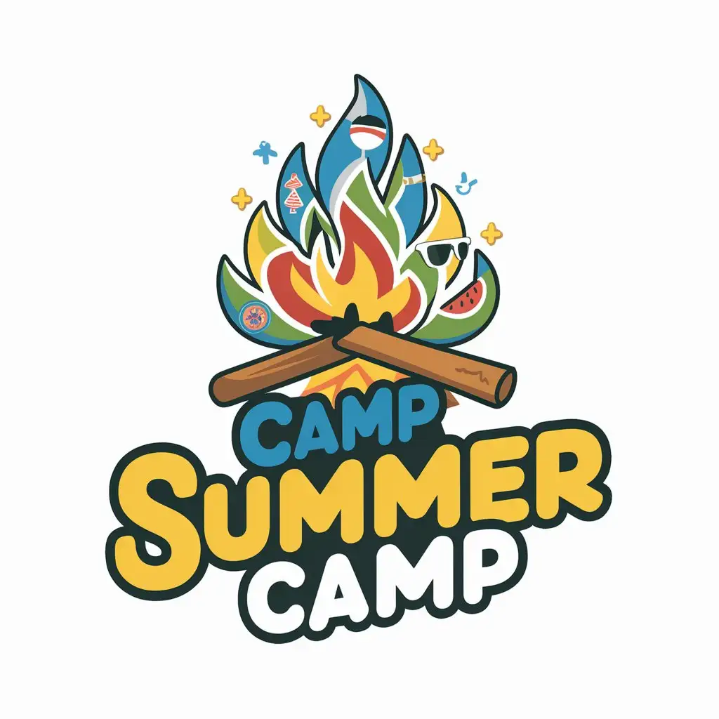 Create a logo for a summer camp called "Camp Summer Camp" 