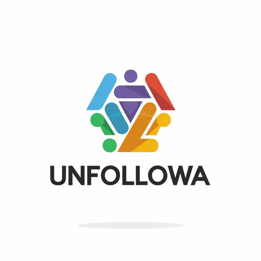 a logo design,with the text "unfollowa", main symbol:community,Moderate,be used in Internet industry,clear background