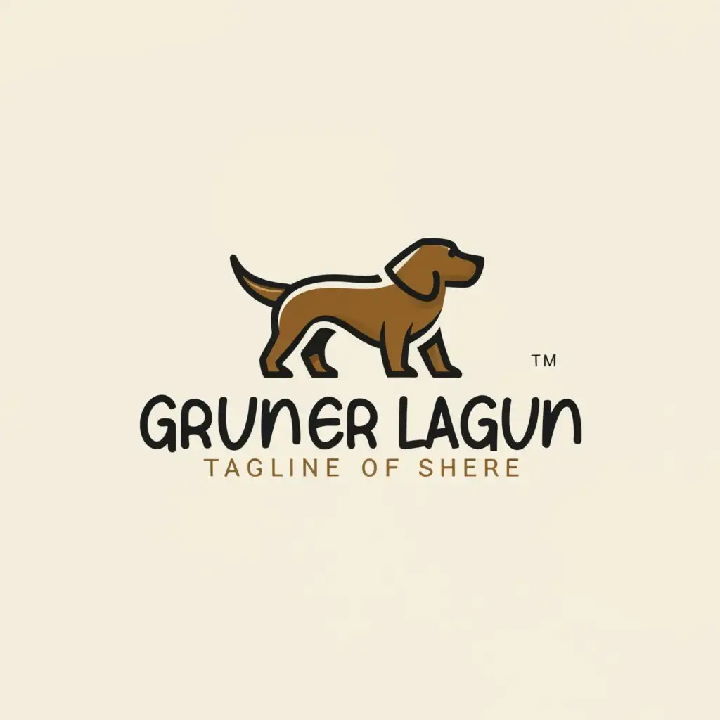 a logo design,with the text "Grumer Lagun", main symbol:dog,Moderate,be used in Animals Pets industry,clear background