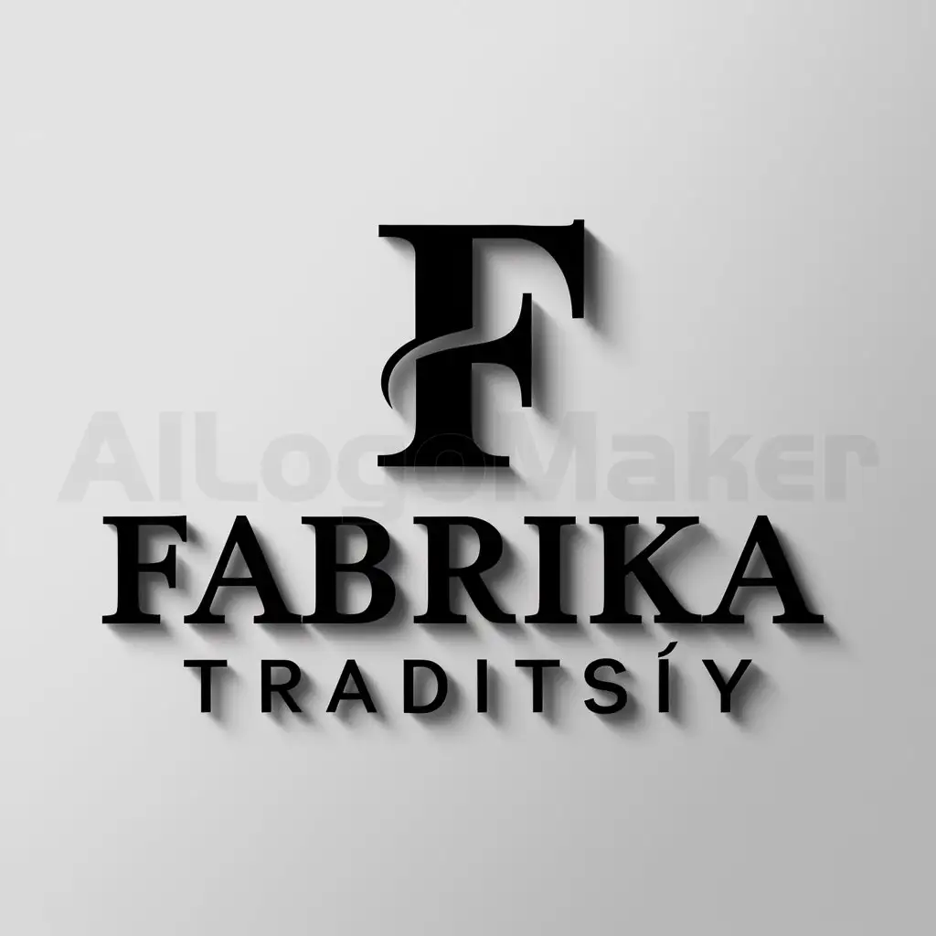 a logo design,with the text "Fabrika Traditsiy", main symbol:Letter «F»,Moderate,clear background