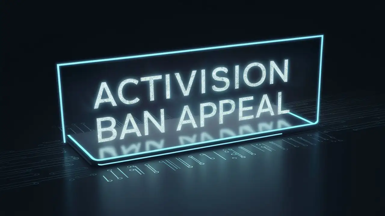 Activision Ban Appeal. Write the text on the image