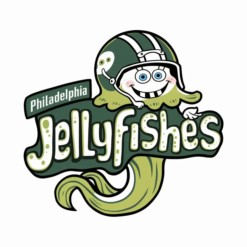 Philadelphia Jellyfishes Logo Football Spongebob Style