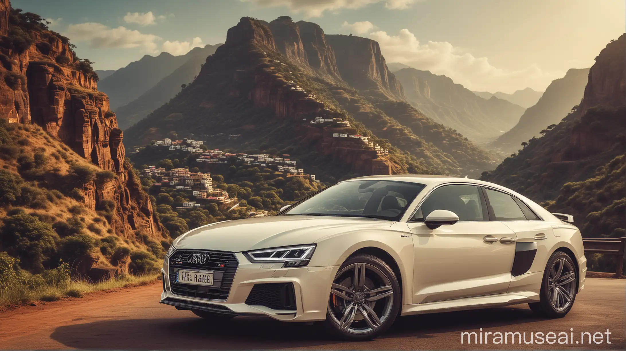 Adventure Romance with Audi iPhone and Social Media Icons in Khandala
