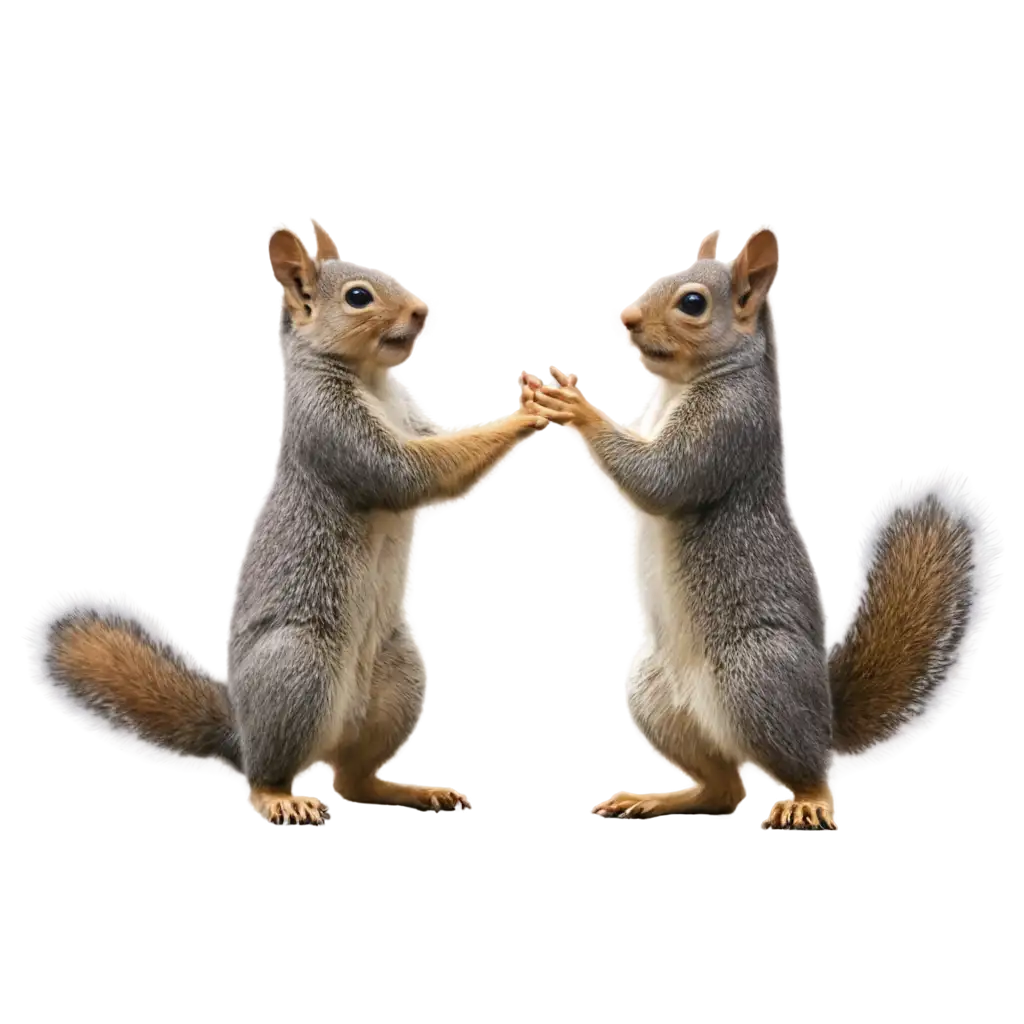 zwei eichhörnchen die tanzen