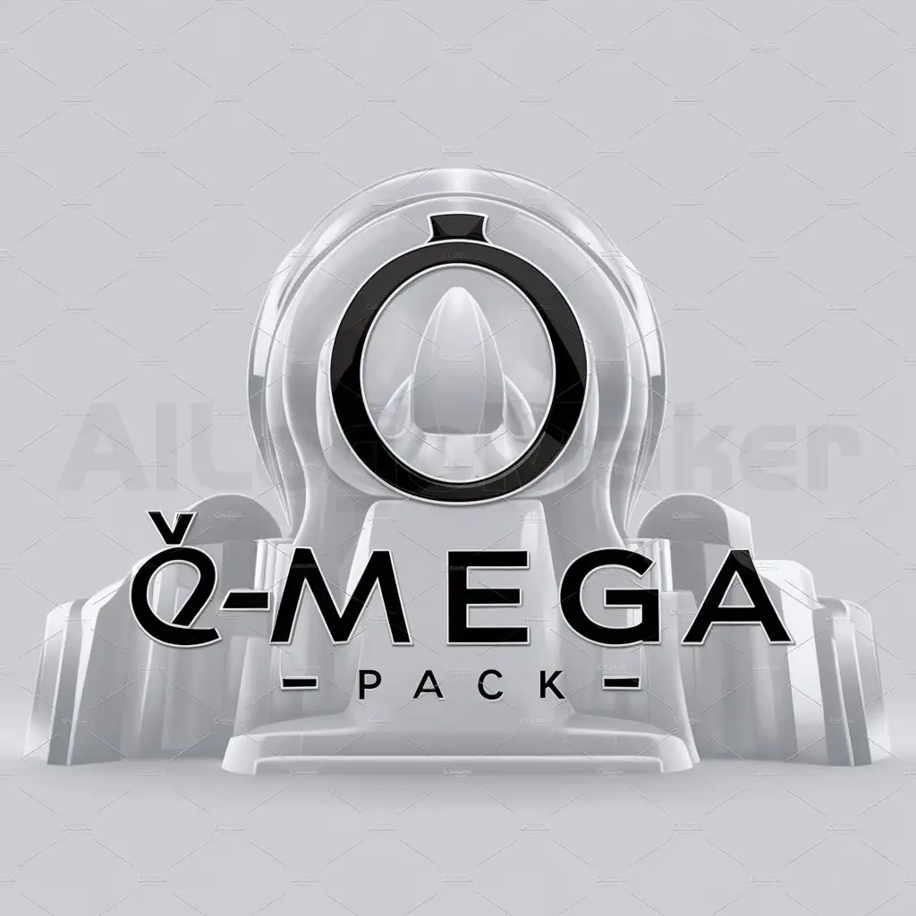 a logo design,with the text "Ωmega+pack", main symbol:the symbol of Omega,Moderate,be used in Others industry,clear background