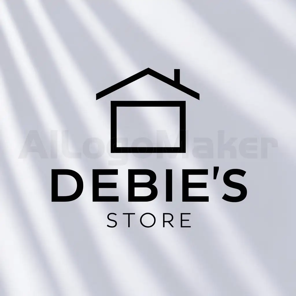 a logo design,with the text "Debie's Store", main symbol:A shop,complex,clear background