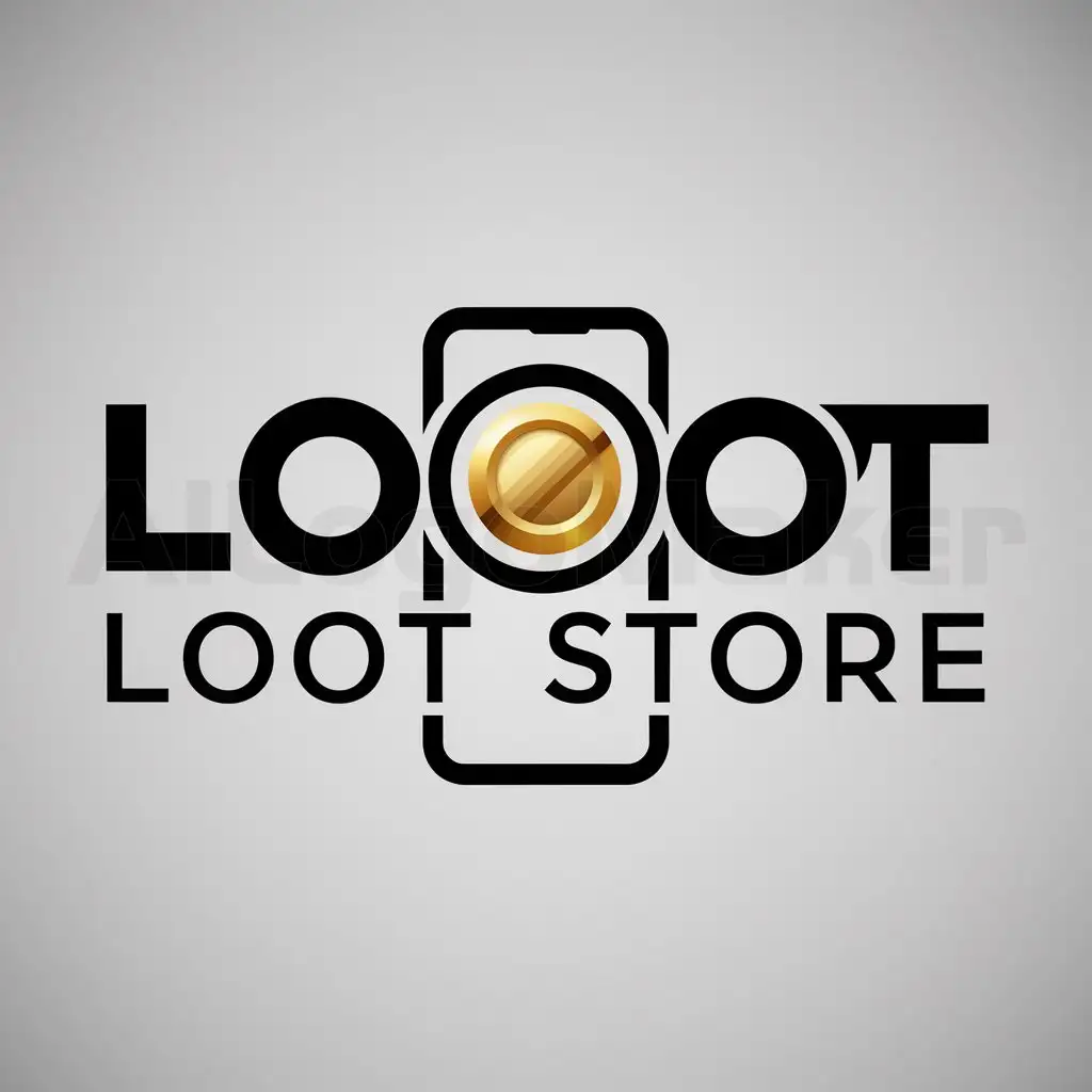 a logo design,with the text "Loot Store", main symbol:coin mobile game,Moderate,clear background