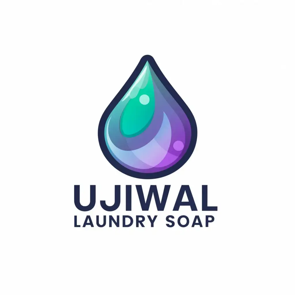 a logo design,with the text "Ujjwal Laundry Soap", main symbol:soap,Moderate,be used in Beauty Spa industry,clear background