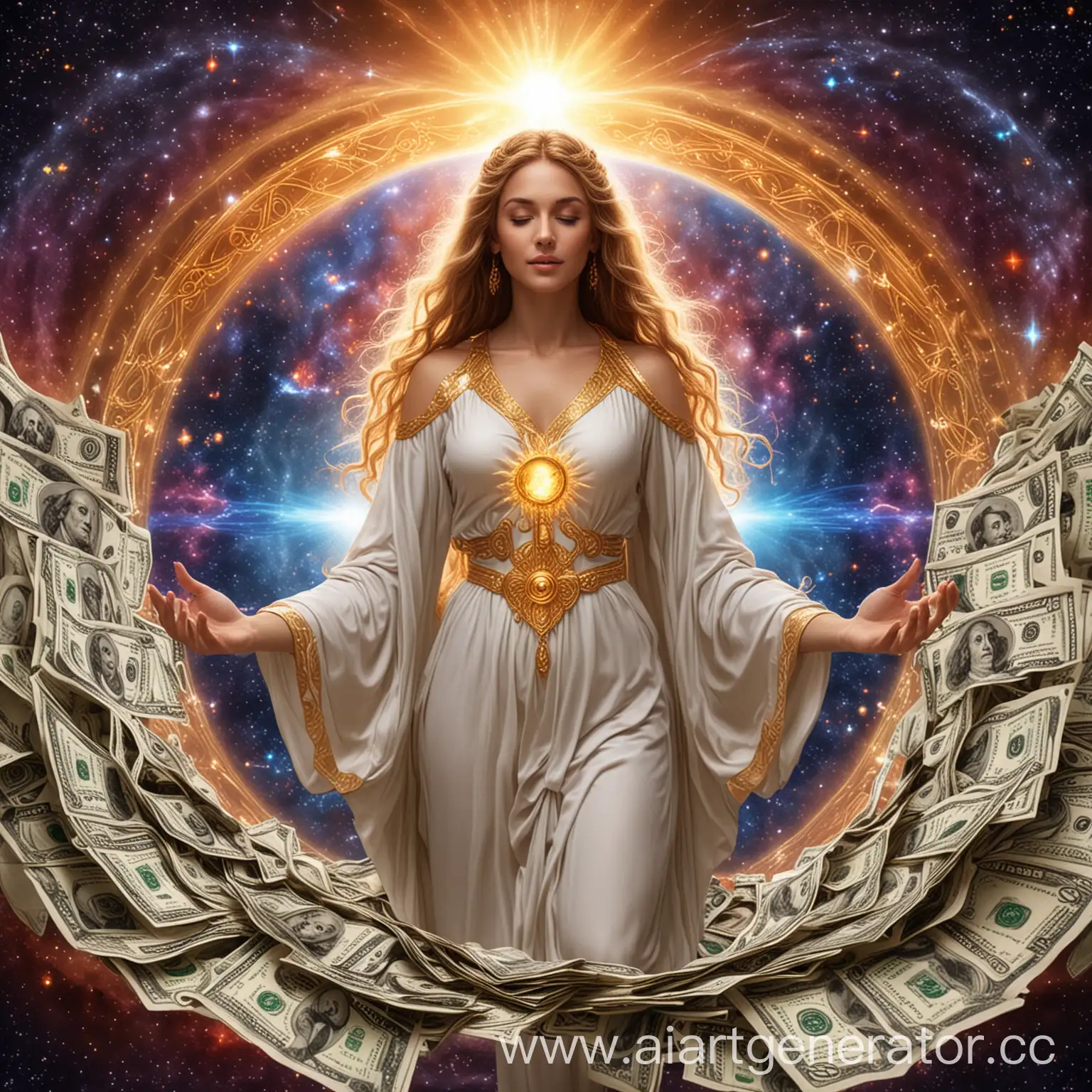Источник богатства вселенная божество энергия любви поток денег