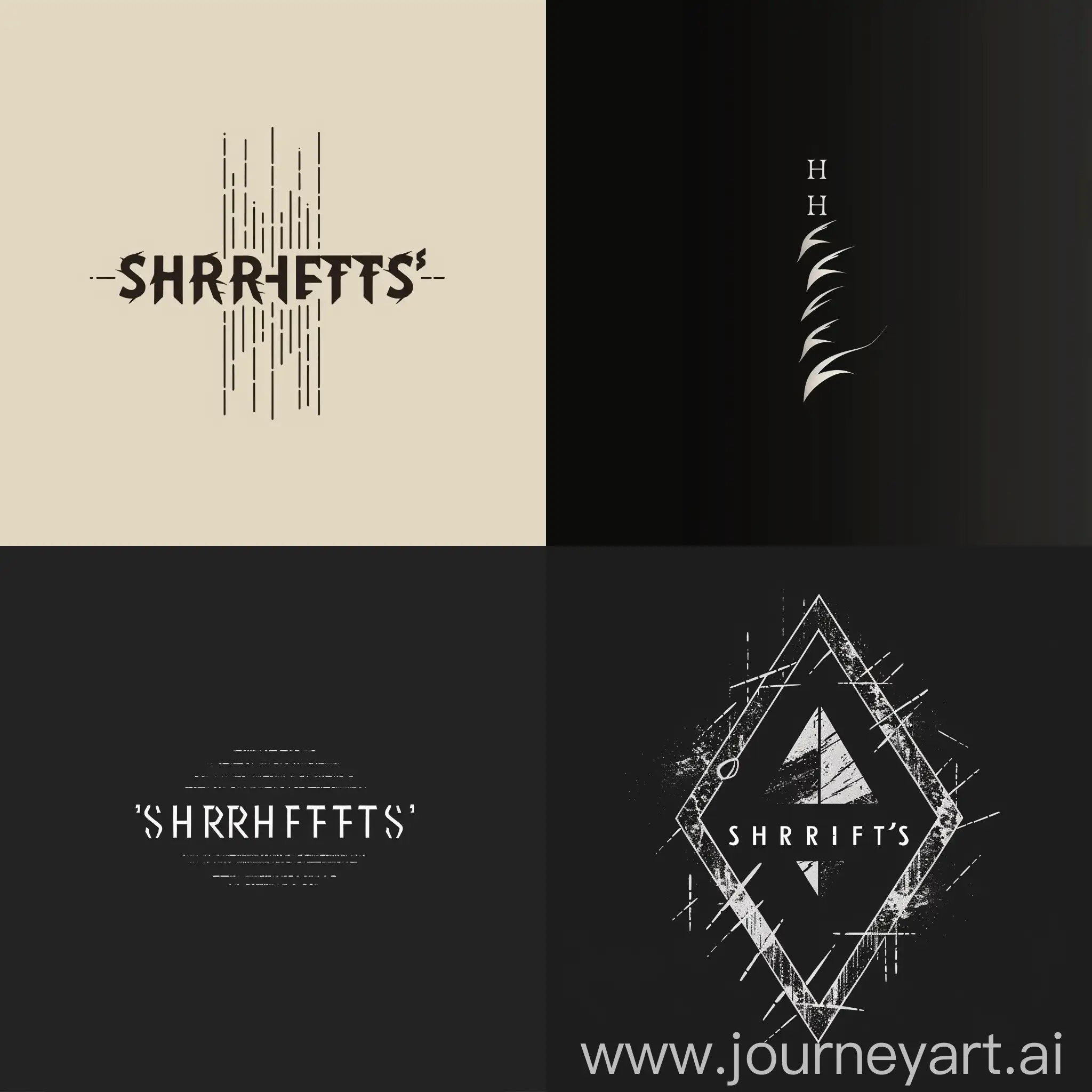 сделай для меня логотип группы музыкантов под название SHRIFT'Ы в минималистичном стиле с их названием
