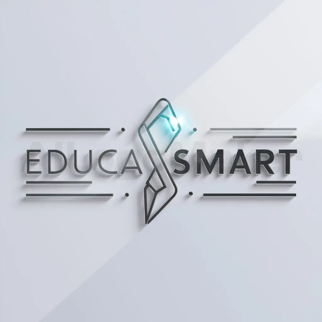 a logo design,with the text "Educasmart", main symbol:Smart and modern pen,Moderate,be used in Technology industry,clear background