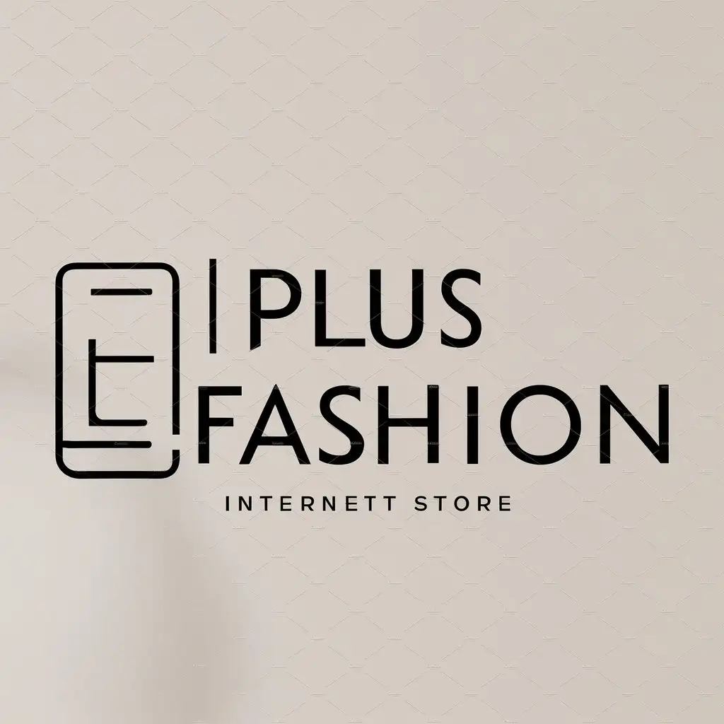 a logo design,with the text "plus fashion", main symbol:electronics store,Moderate,be used in Internet industry,clear background