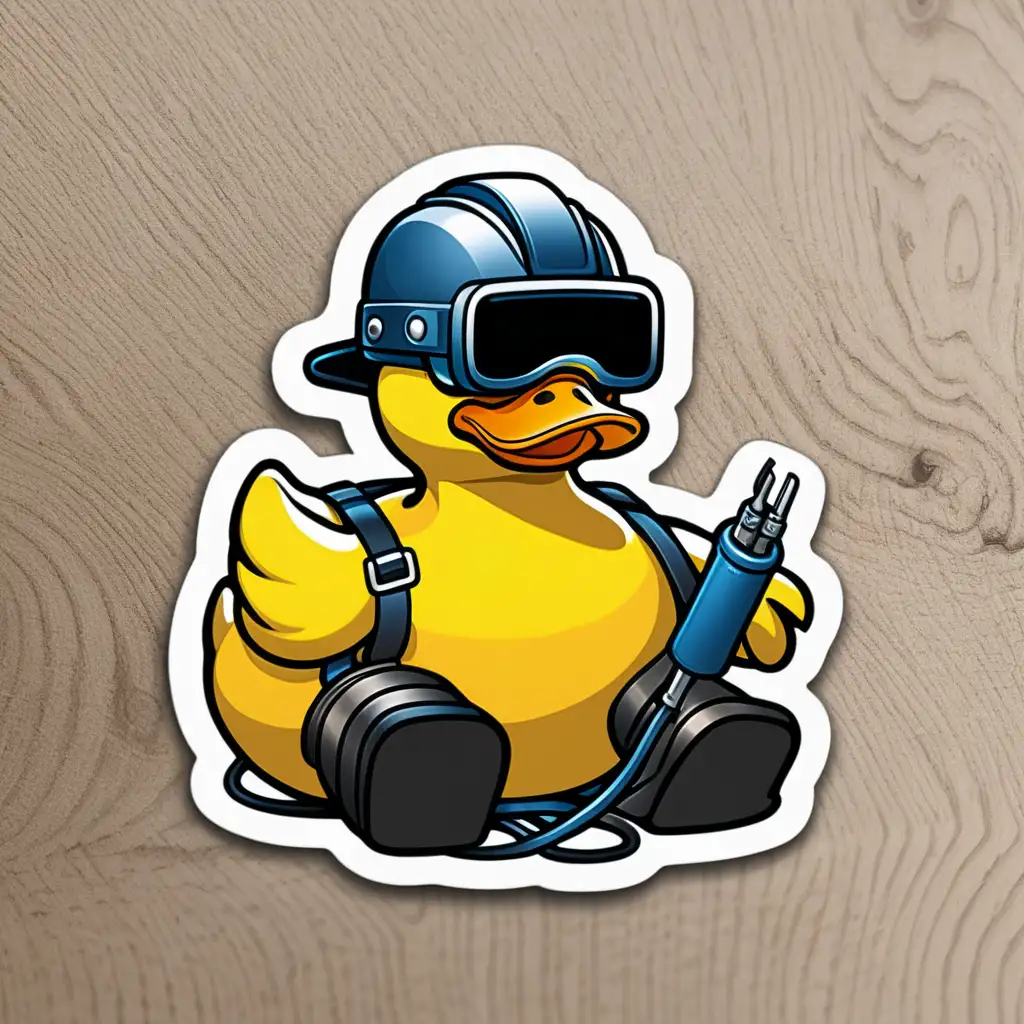 rubber duck welder sticker