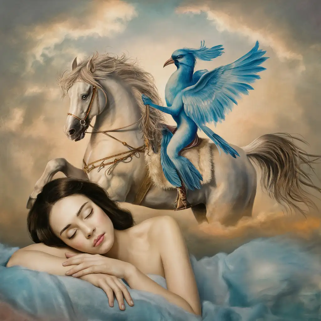 Может приснится мне во сне Синяя Птица на коне