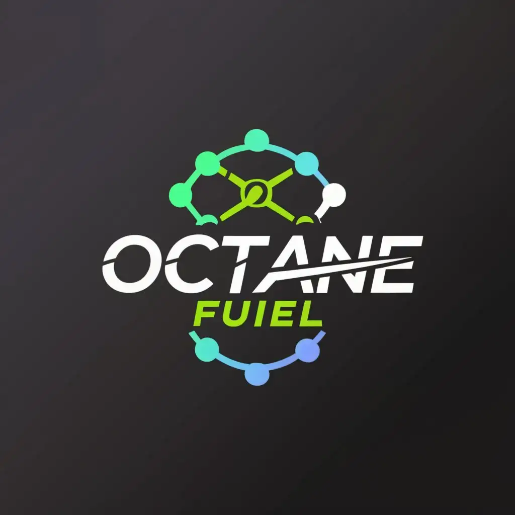 a logo design,with the text "octane fuel", main symbol:organic, sale of sports nutrition, fitness center, sport, pp,Moderate,be used in Sports Fitness industry,clear background