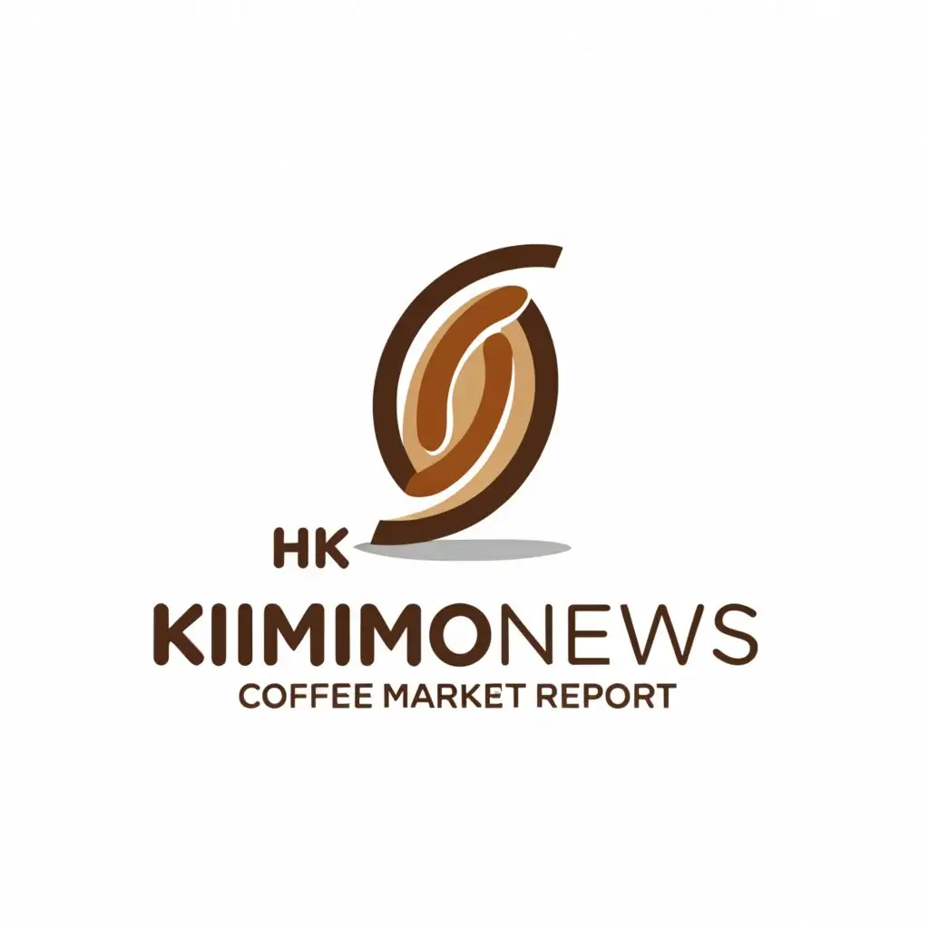 a logo design,with the text "HK KilimoNews", main symbol:Coffee Market report,complex,be used in Others industry,clear background