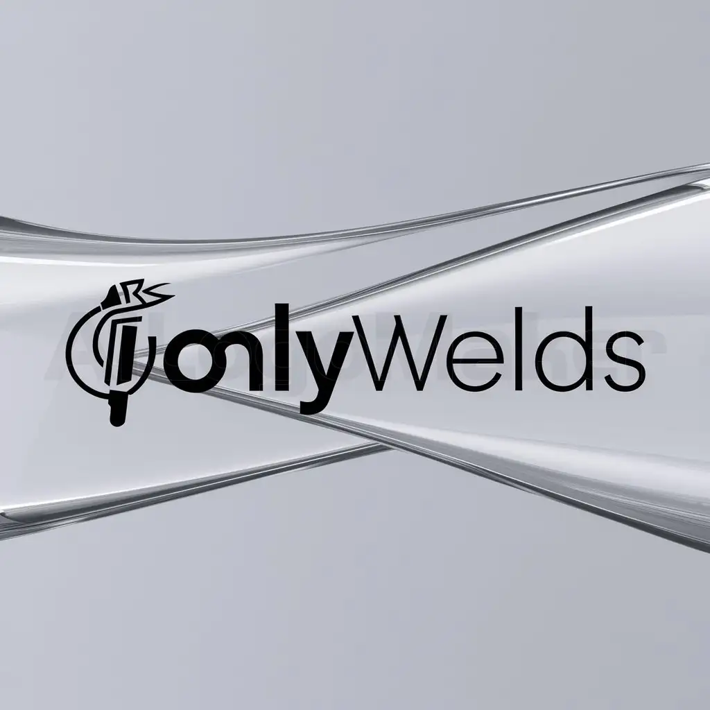a logo design,with the text "OnlyWelds", main symbol:A logo that subtly looks like the OnlyFans logo with the same font and color theme,Minimalistic,clear background