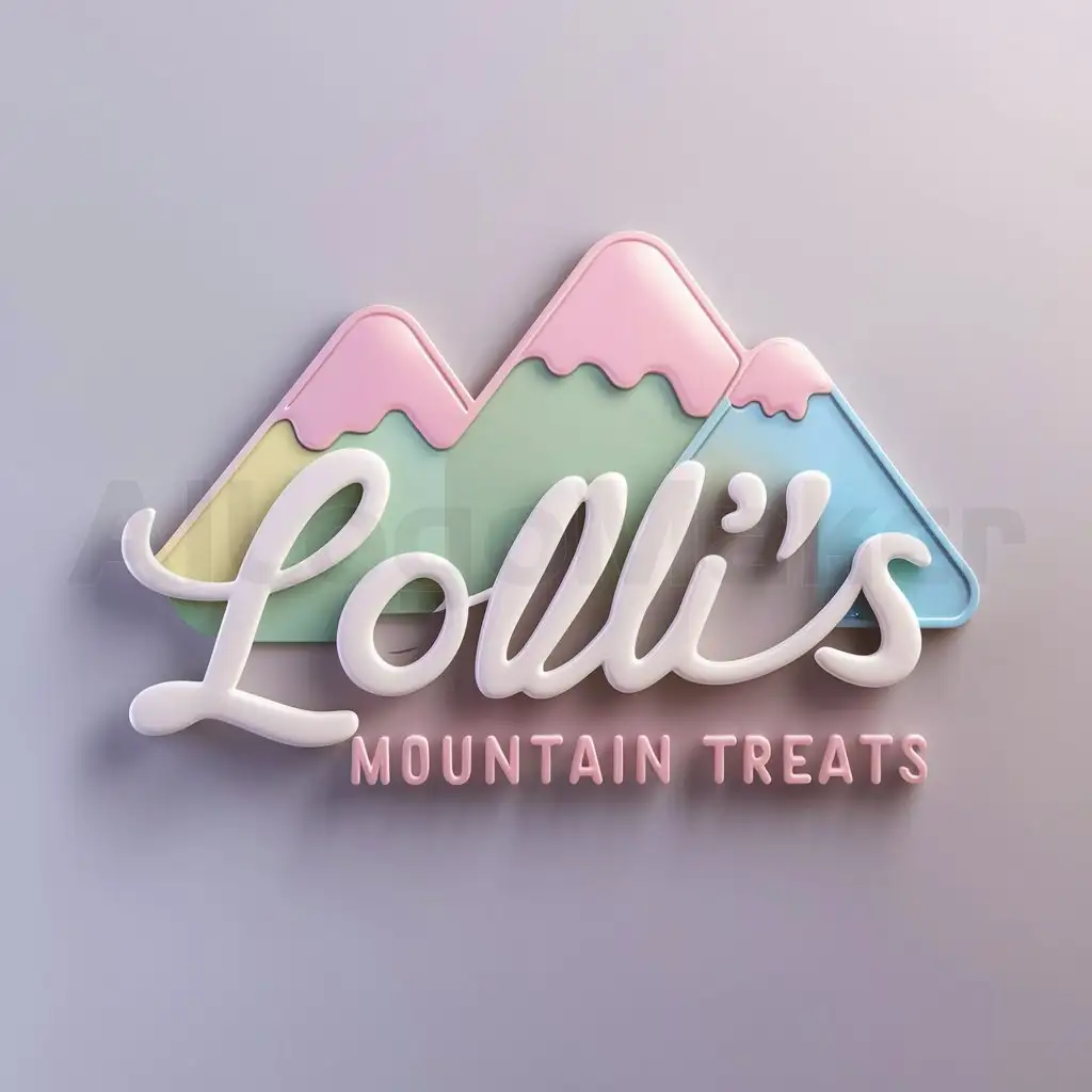 a logo design,with the text "Lolli's Mountain Treats", main symbol:mountains,Moderate,clear background