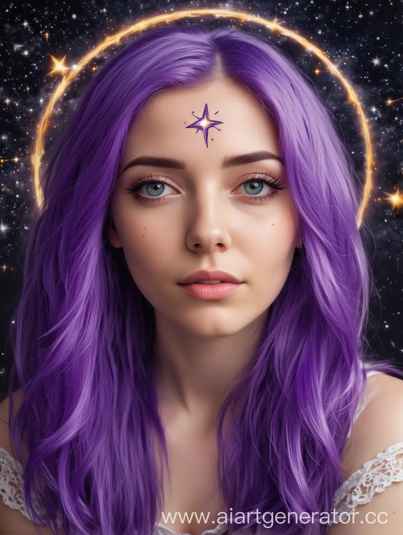 Charismatic-Girl-with-Bright-Purple-Hair-Embracing-Astrology-and-Esotericism
