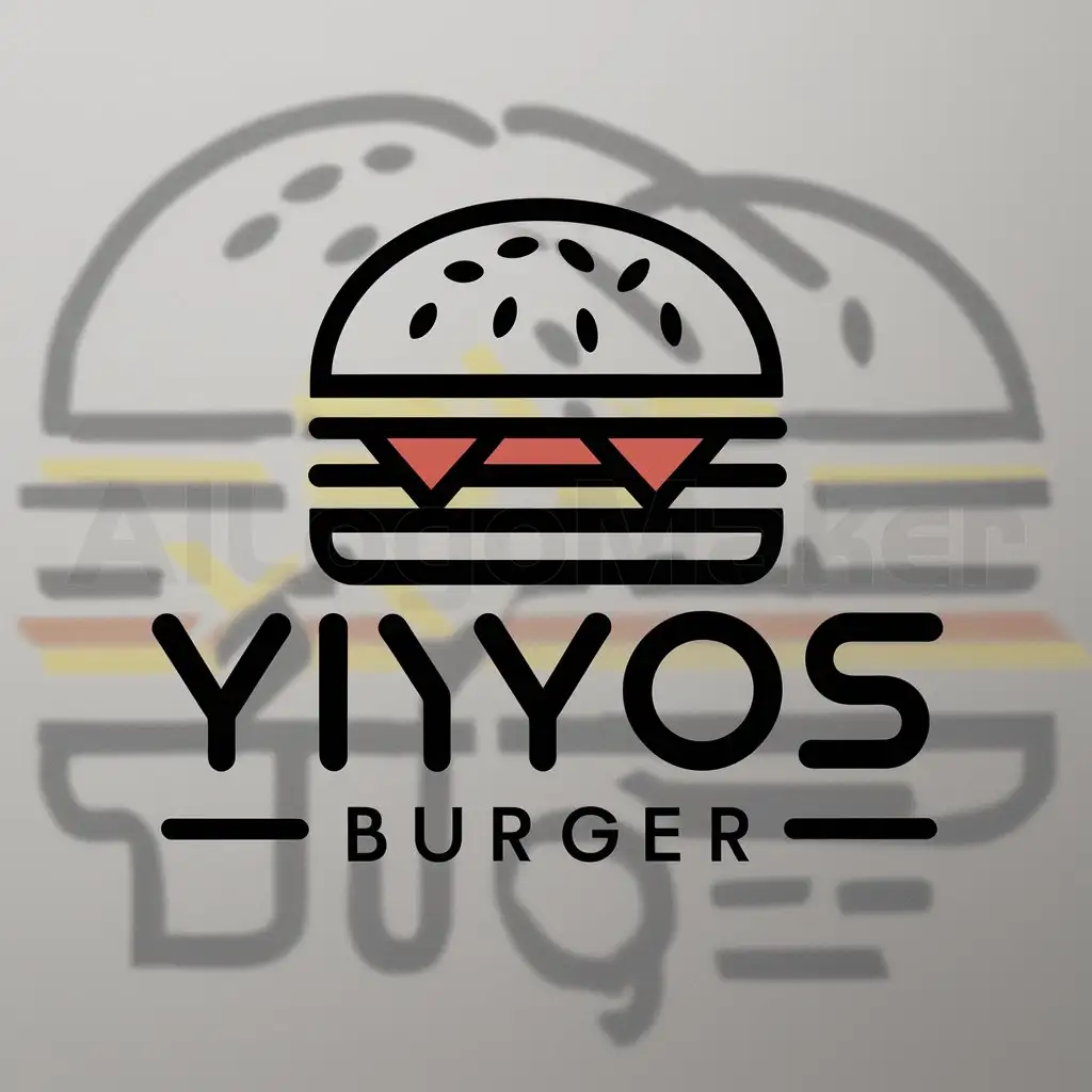 a logo design,with the text "Yiyos burger", main symbol:hamburguesa,Moderate,be used in Restaurant industry,clear background