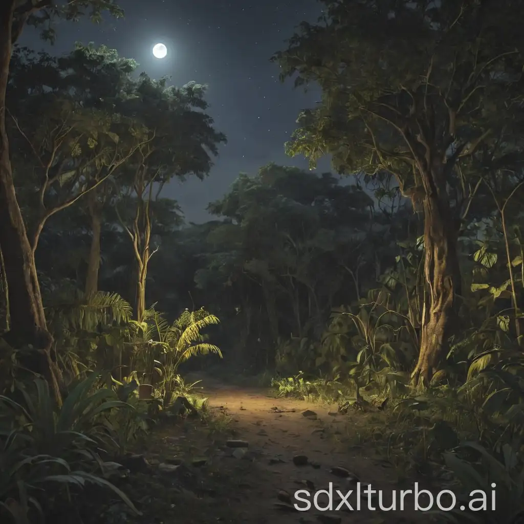 Tranquil-Night-in-the-Enchanting-African-Forest