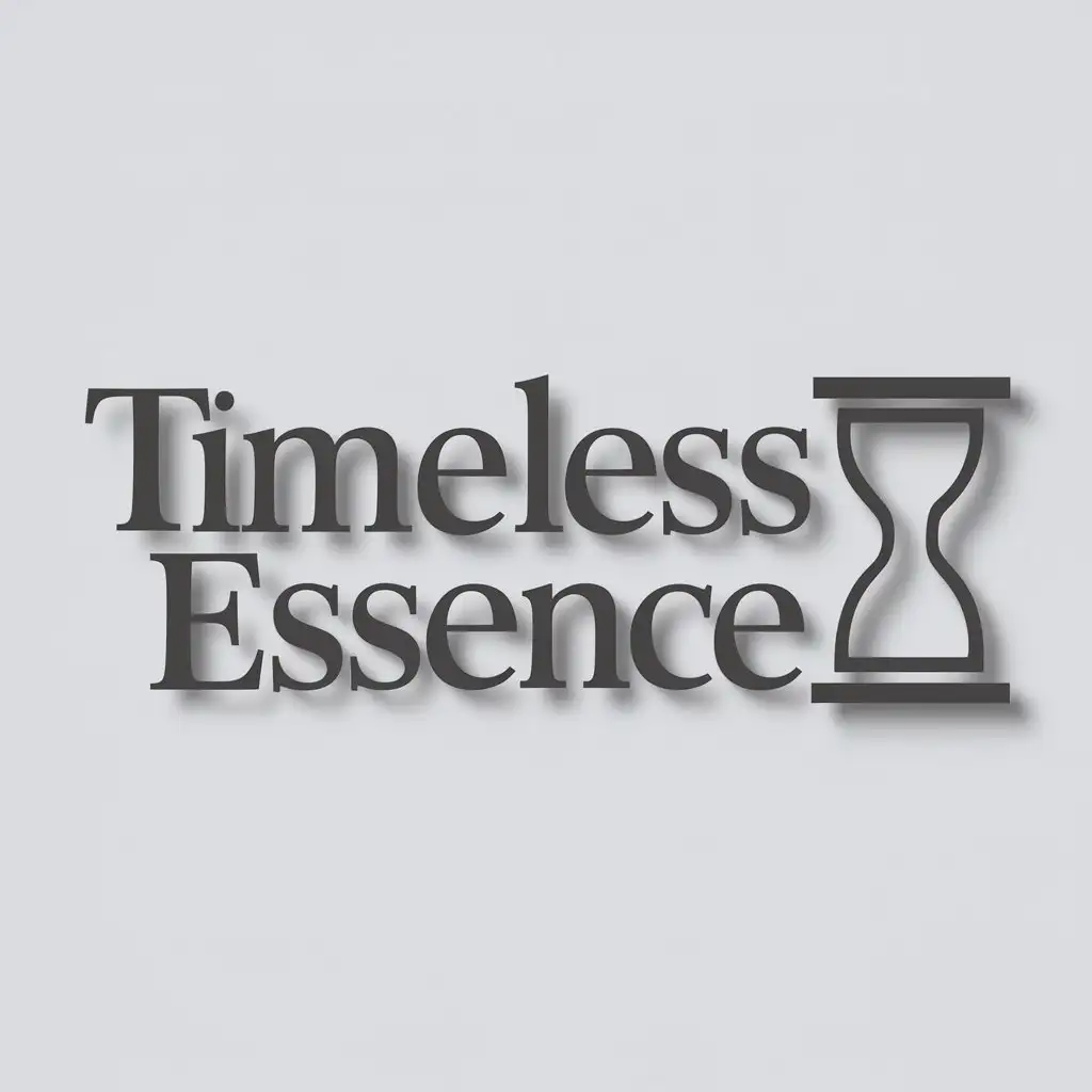 a logo design,with the text "timeless essence", main symbol:time,Moderate,clear background