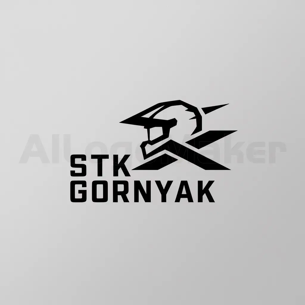 a logo design,with the text "STK GORNYAK", main symbol:think up a logo for motocross team name,Minimalistic,clear background