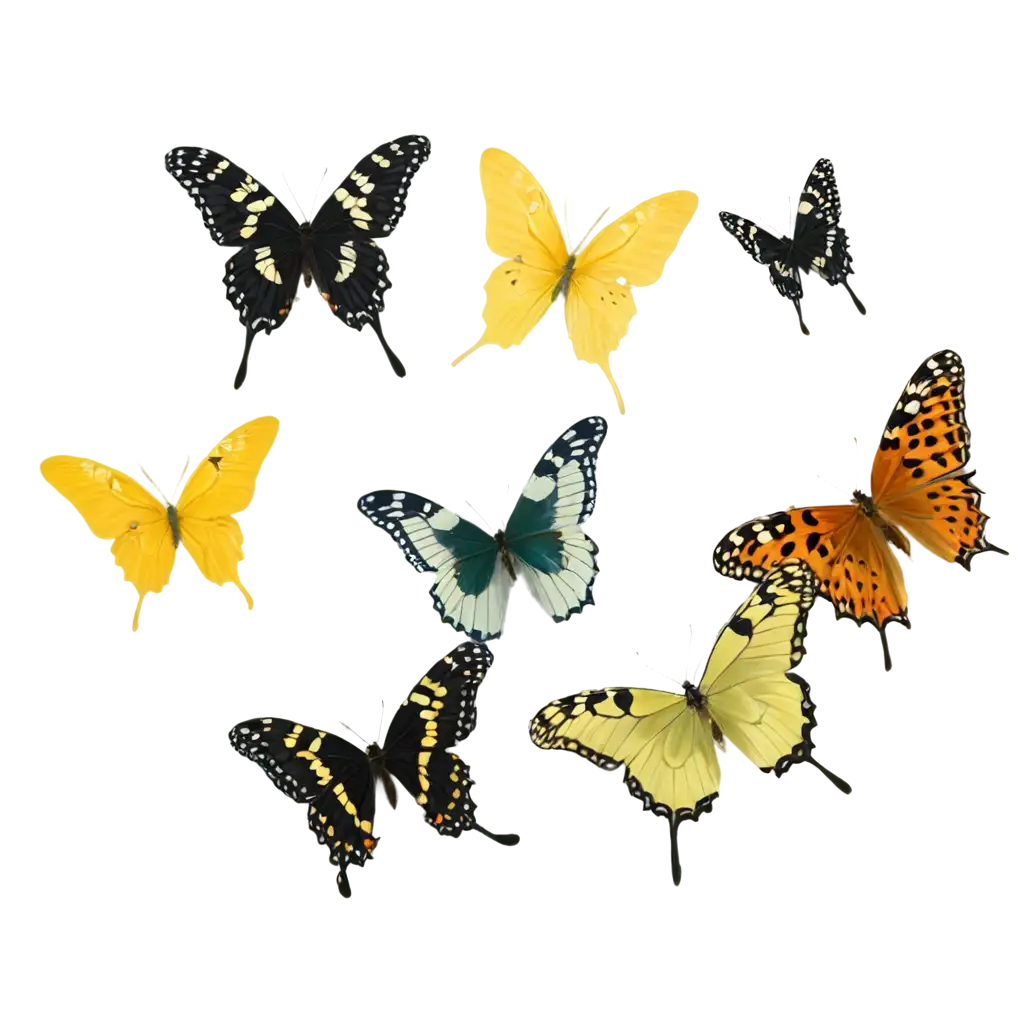 Exquisite-PNG-Image-Enchanting-Group-of-Butterflies