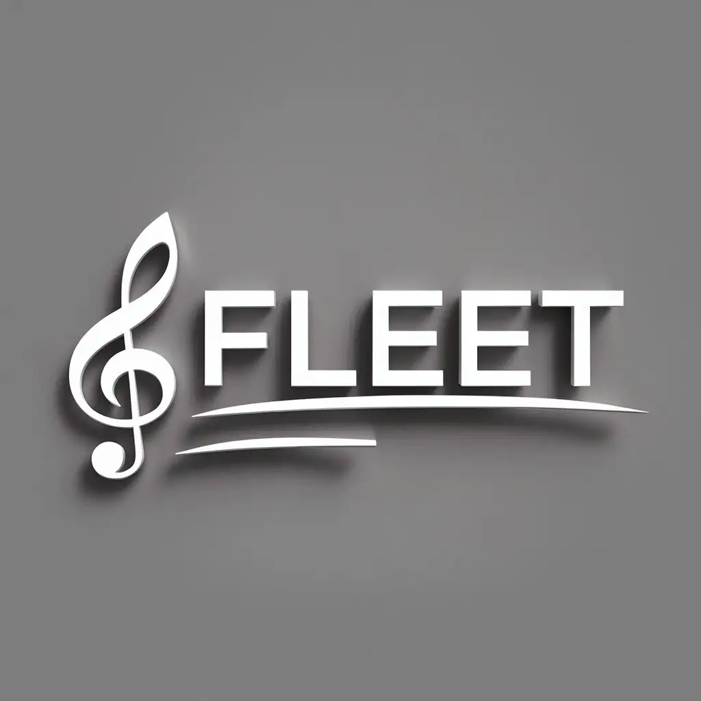 a logo design,with the text "Fleet", main symbol:music,Moderate,clear background
