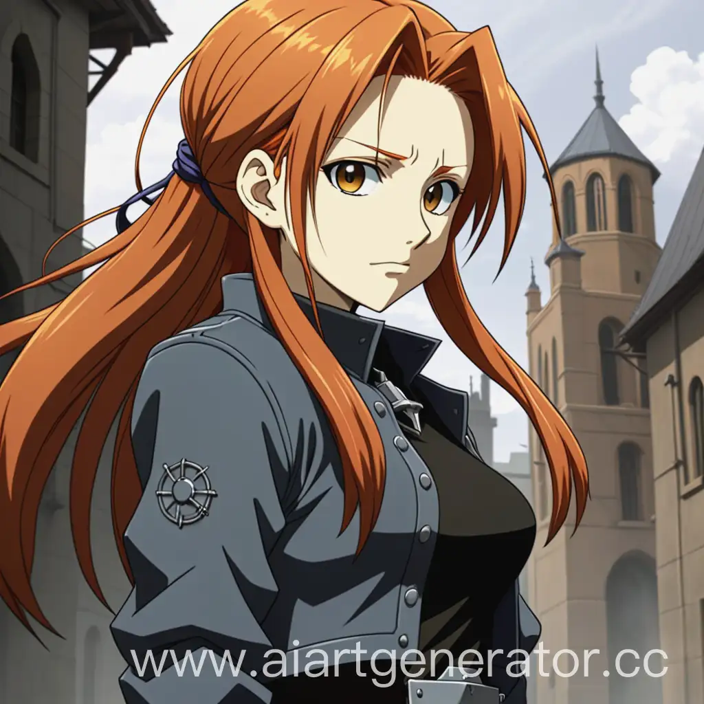 Fullmetal alchemist anime girl with ginger hair