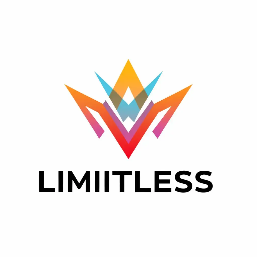 a logo design,with the text "Limitless", main symbol:Main symbol has to be the letters L, M and L to create a crown. The letters forming the crown comes from the word Limitless,complex,be used in Sports Fitness industry,clear background