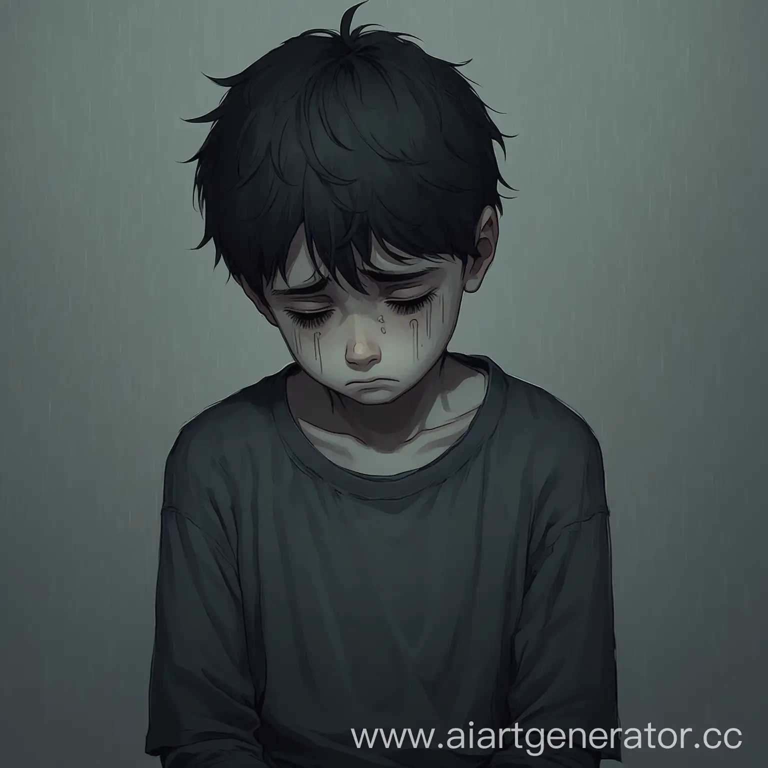 грустный мальчик  