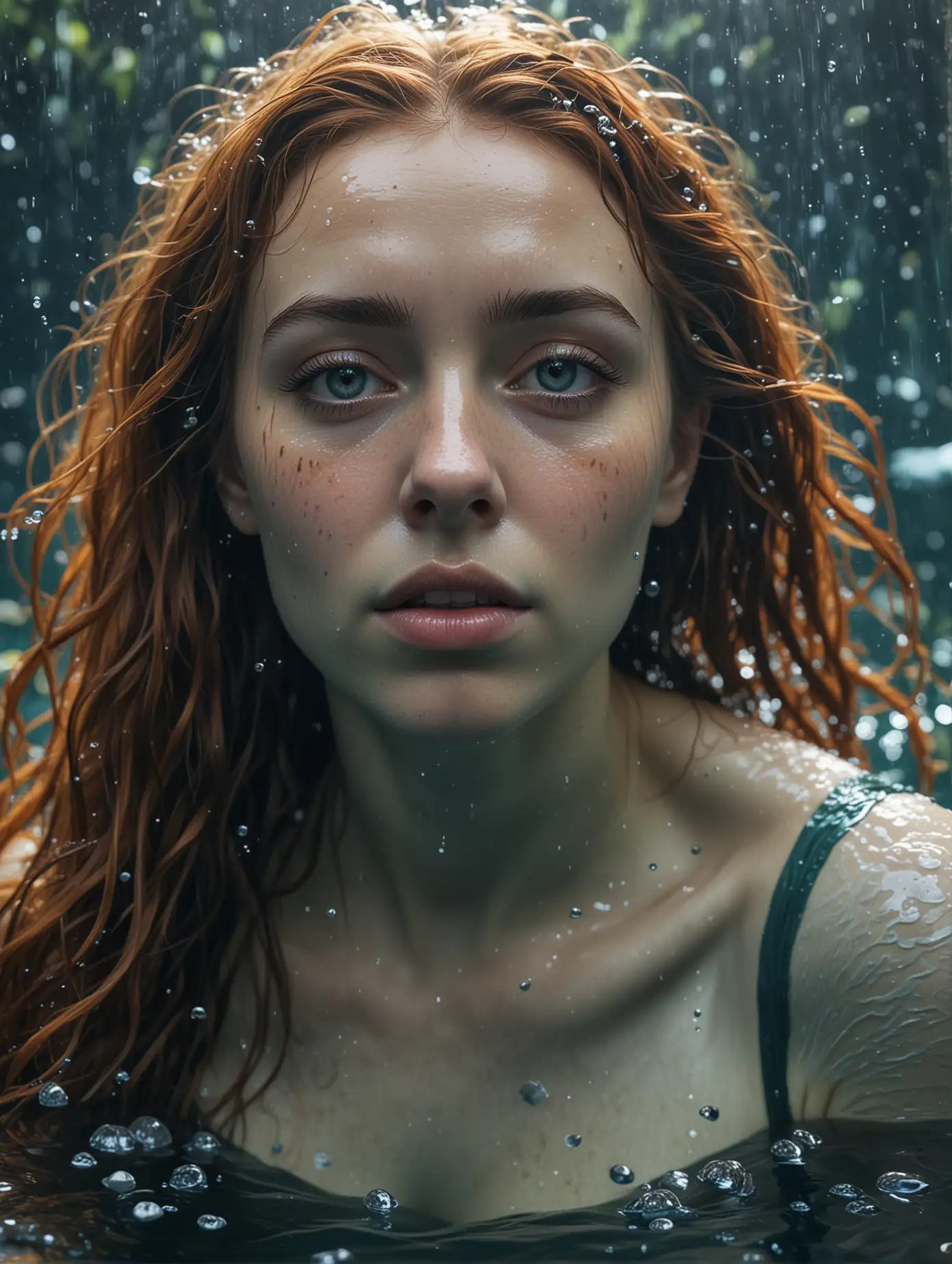 Ultra Detailed Aquatic Portrait of Ophelia in RAW Photo at F28 Real Life Beauty Captured in 8K