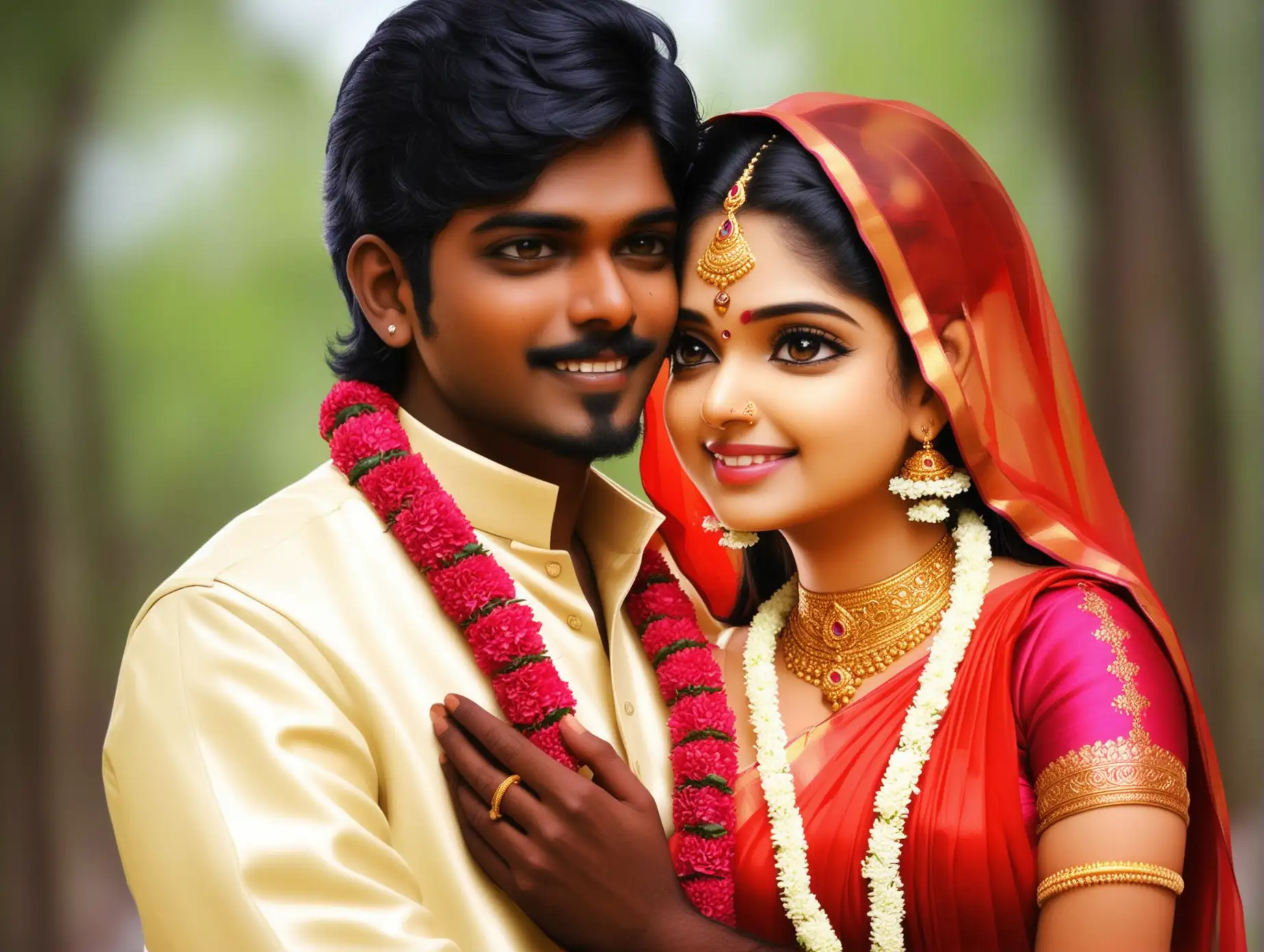 Tamil-Beautiful-Couples-in-Traditional-Attire-Celebrating-Together