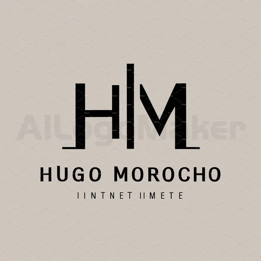 a logo design,with the text "HUGO MOROCHO", main symbol:H|M,Moderate,be used in Internet industry,clear background