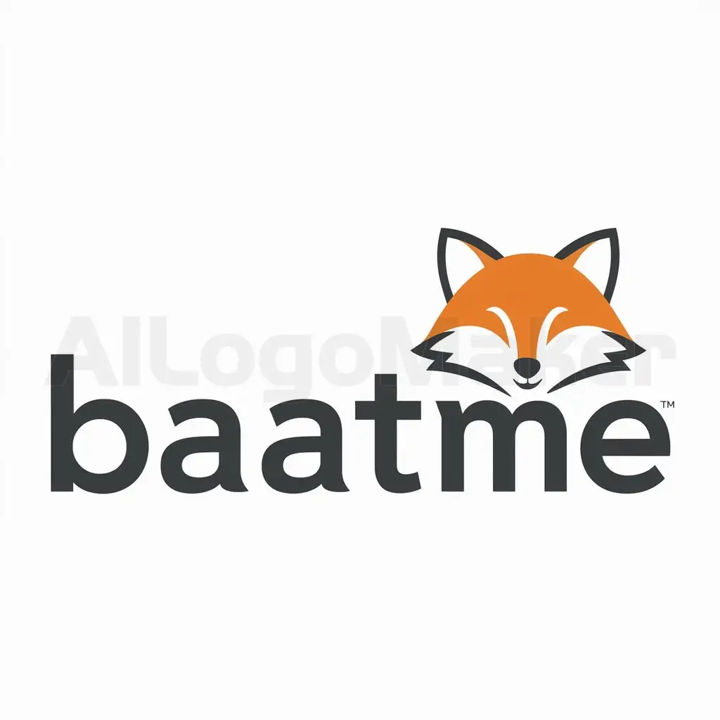 a logo design,with the text "BaatMe", main symbol:fox,Moderate,clear background
