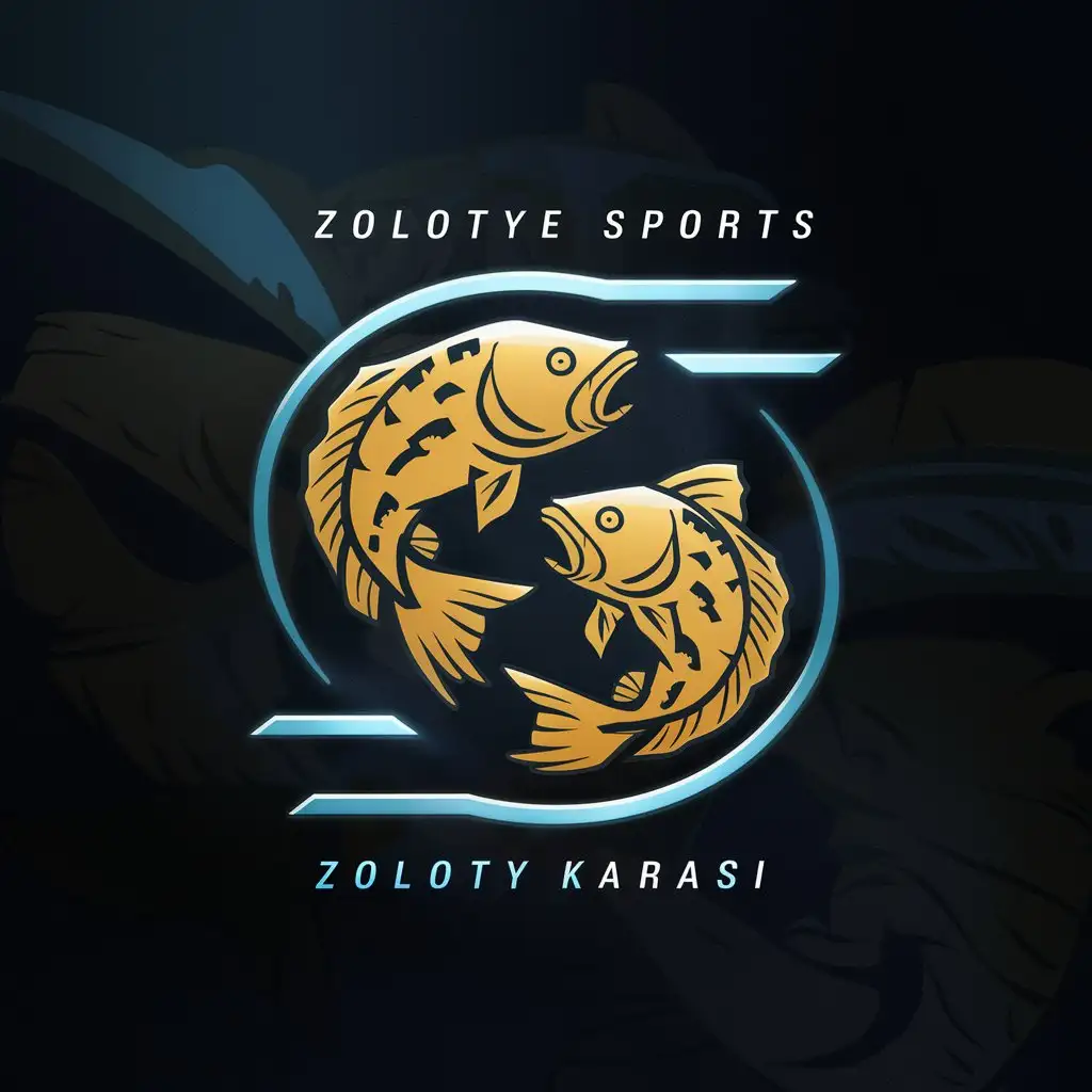Сделай эмблему киберспортивной команды по кс 2 которая называется золотые караси в золотых и темно синих цветах