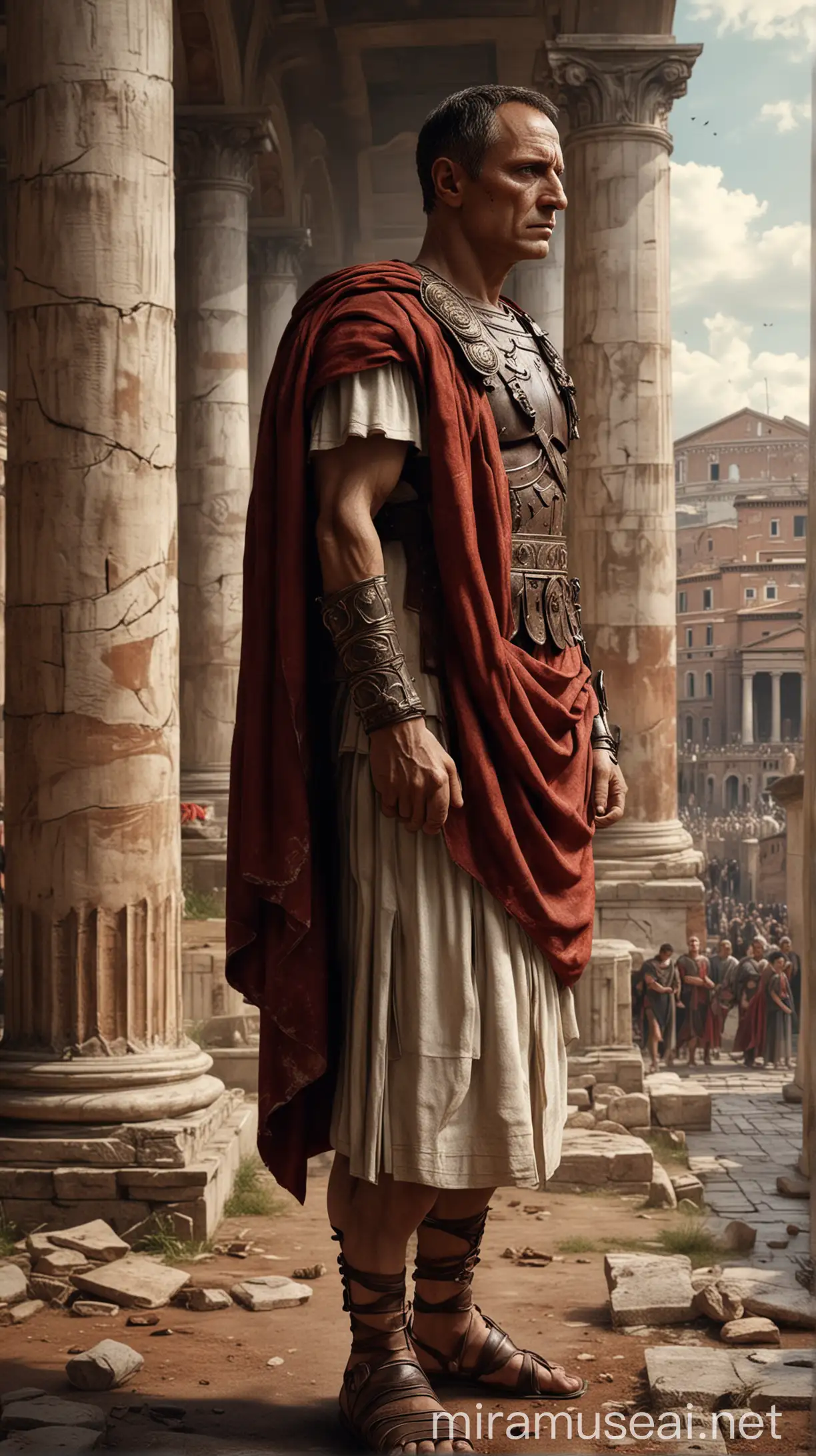 Julius Caesar Stands Firm Power and Ambition in Ancient Rome