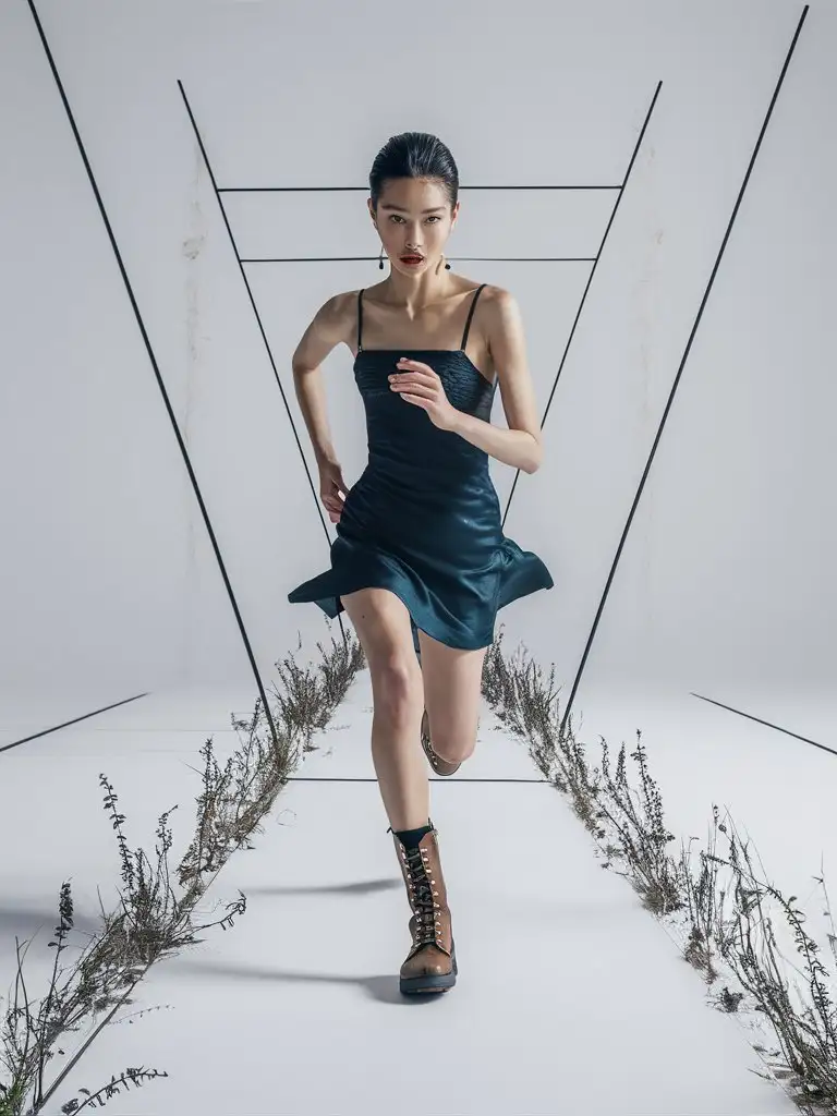 Vogue-Style-Fashionista-in-Martin-Boots-Dynamic-Pose-of-Gorgeous-Japanese-Woman