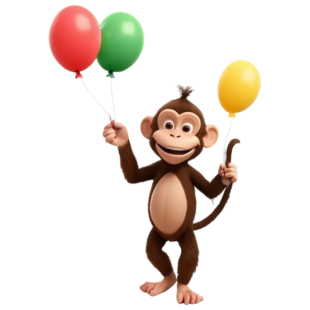 PNG-Image-Playful-Monkey-Holding-Colorful-Balloons