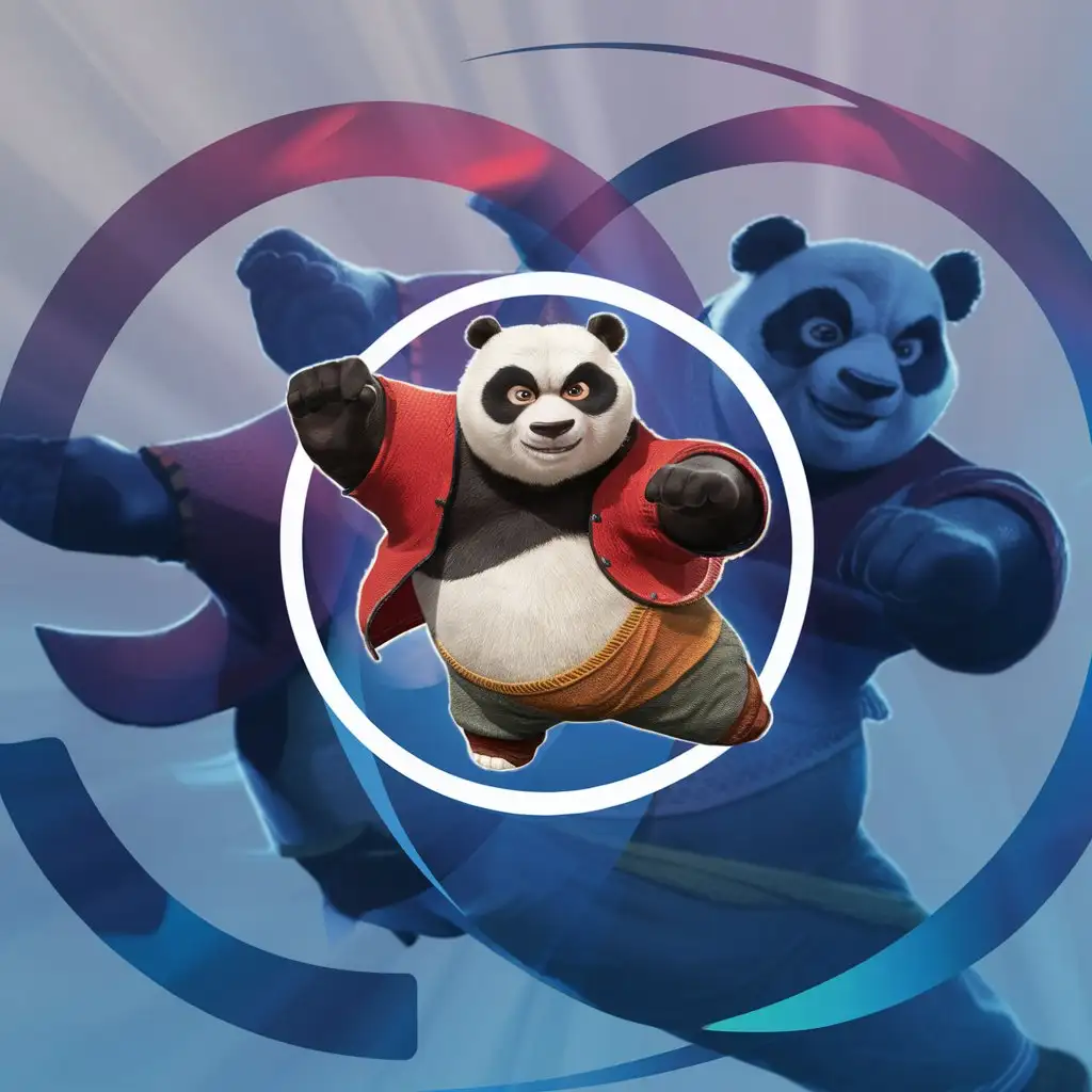 a logo design,with the text "kung-fu panda", main symbol:kung-fu panda,Moderate,clear background