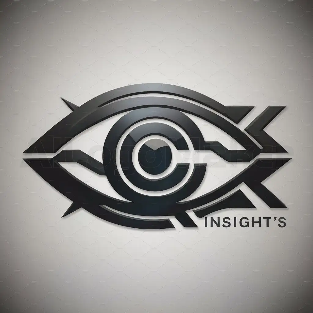 a logo design,with the text "eye", main symbol:Insight's eye,complex,be used in game industry,clear background