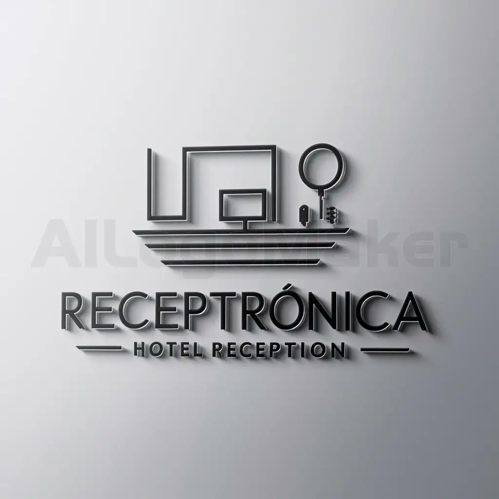 LOGO-Design-For-RECEPTRNICA-Sophisticated-Hotel-Reception-Inspired-Symbol