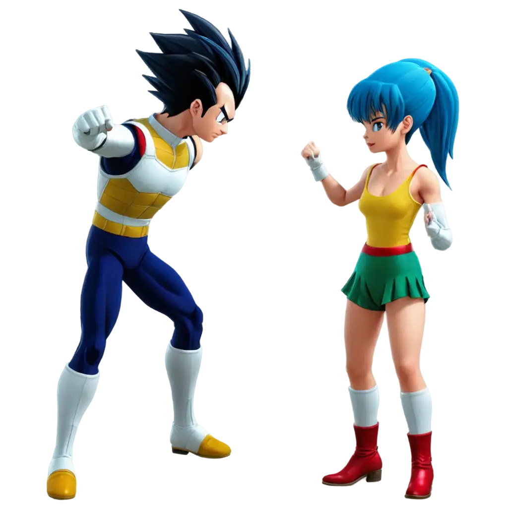 vegeta con bulma abrazados