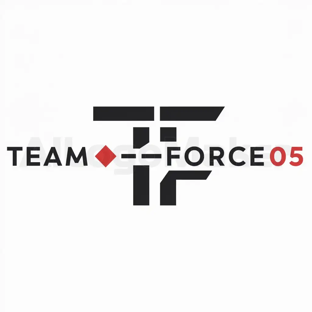 a logo design,with the text "team_force05", main symbol:TF,Minimalistic,be used in Retail industry,clear background