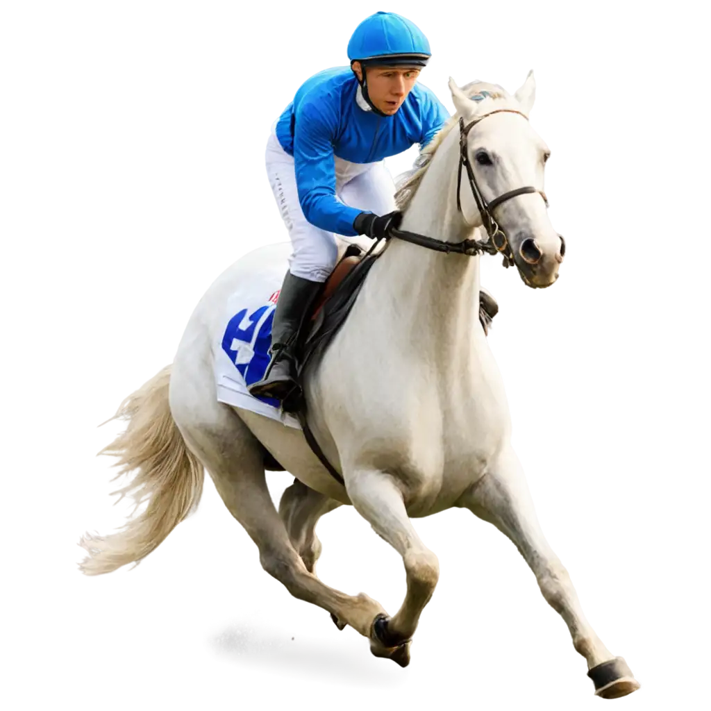 Stunning-PNG-Image-of-a-White-Racing-Horse-with-Jockey-Enhance-Your-Content-with-HighQuality-Visuals
