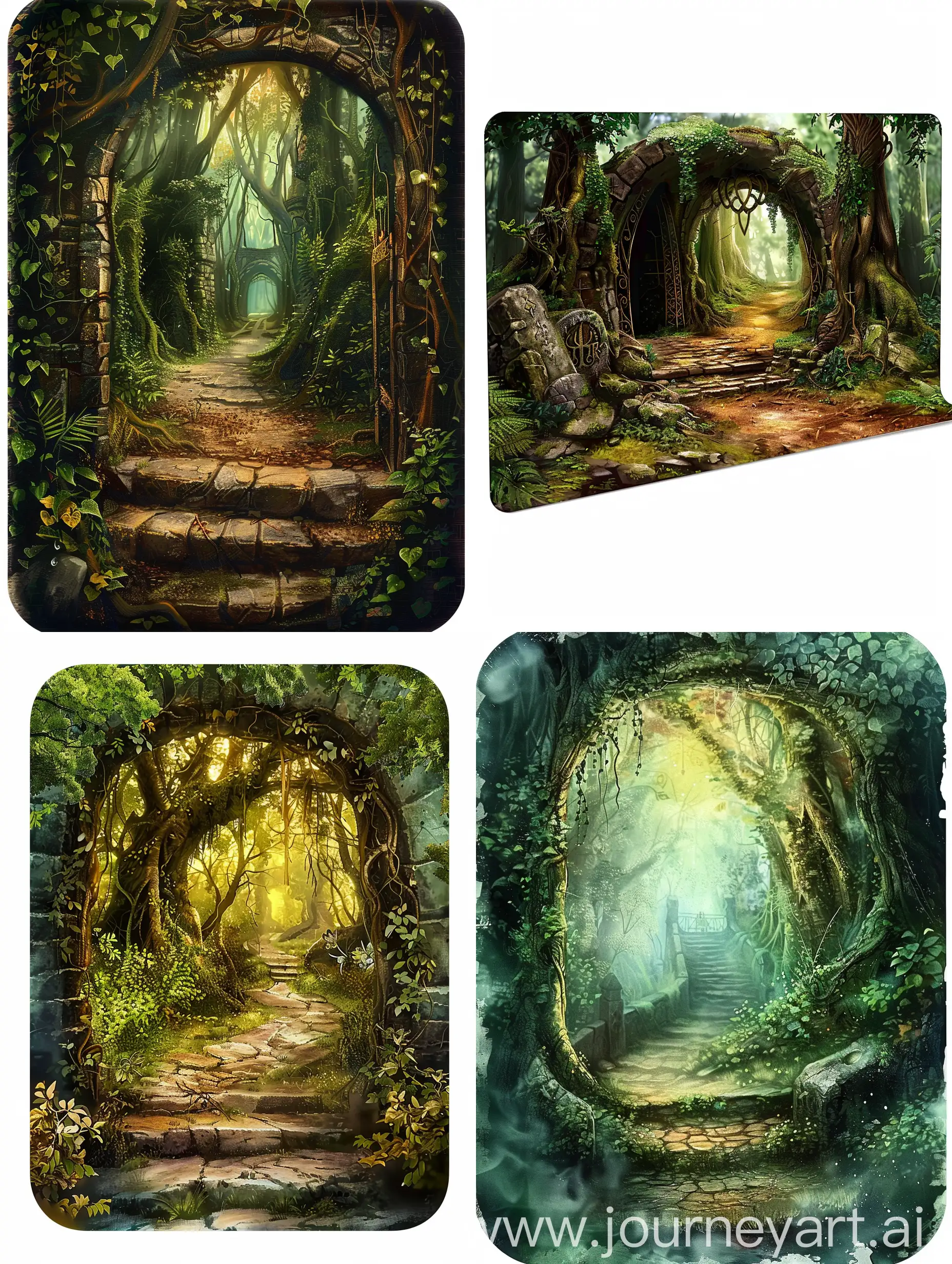 Entrance-to-Fantasy-Forest-MTG-Game-Scene