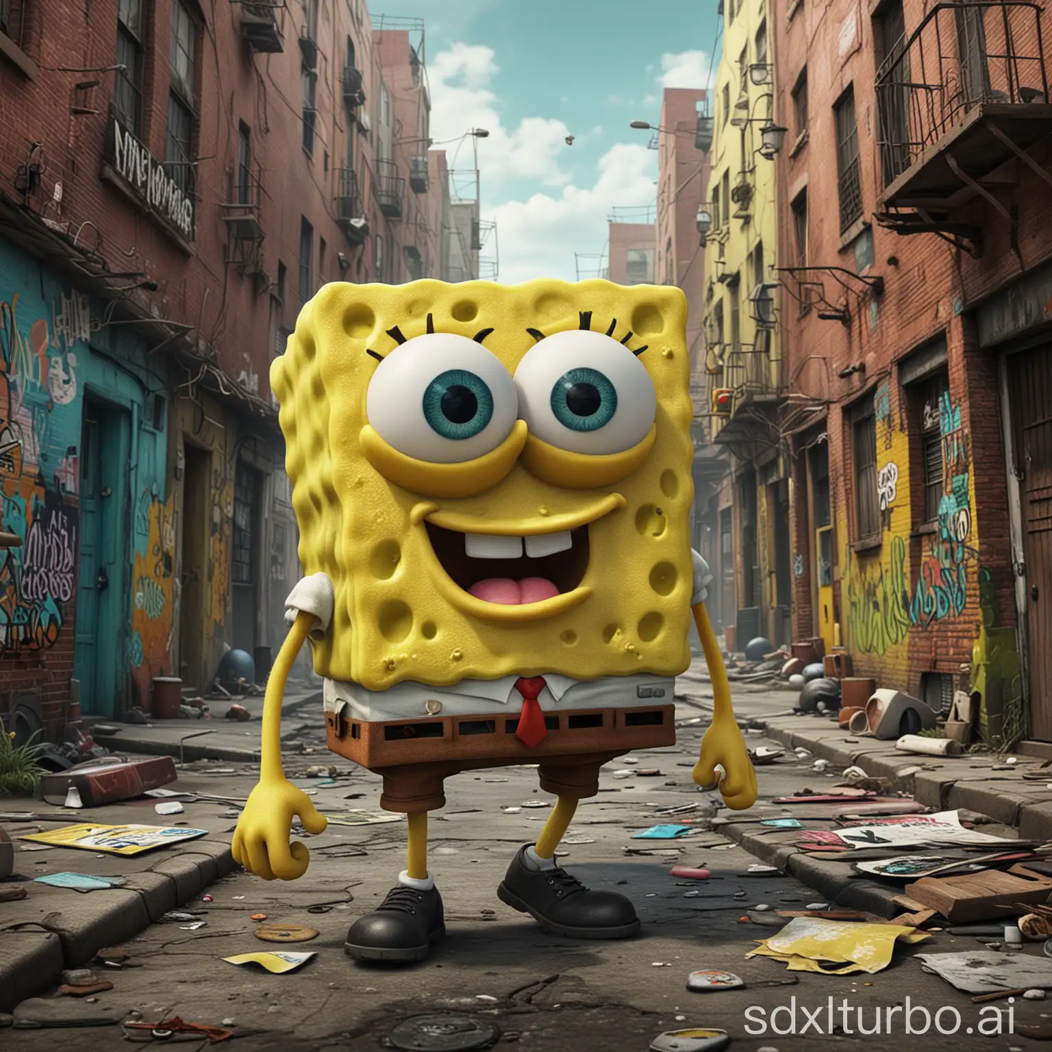 Spongebob-Squarepants-as-a-Rockstar-on-a-GhettoFabulous-Album-Cover