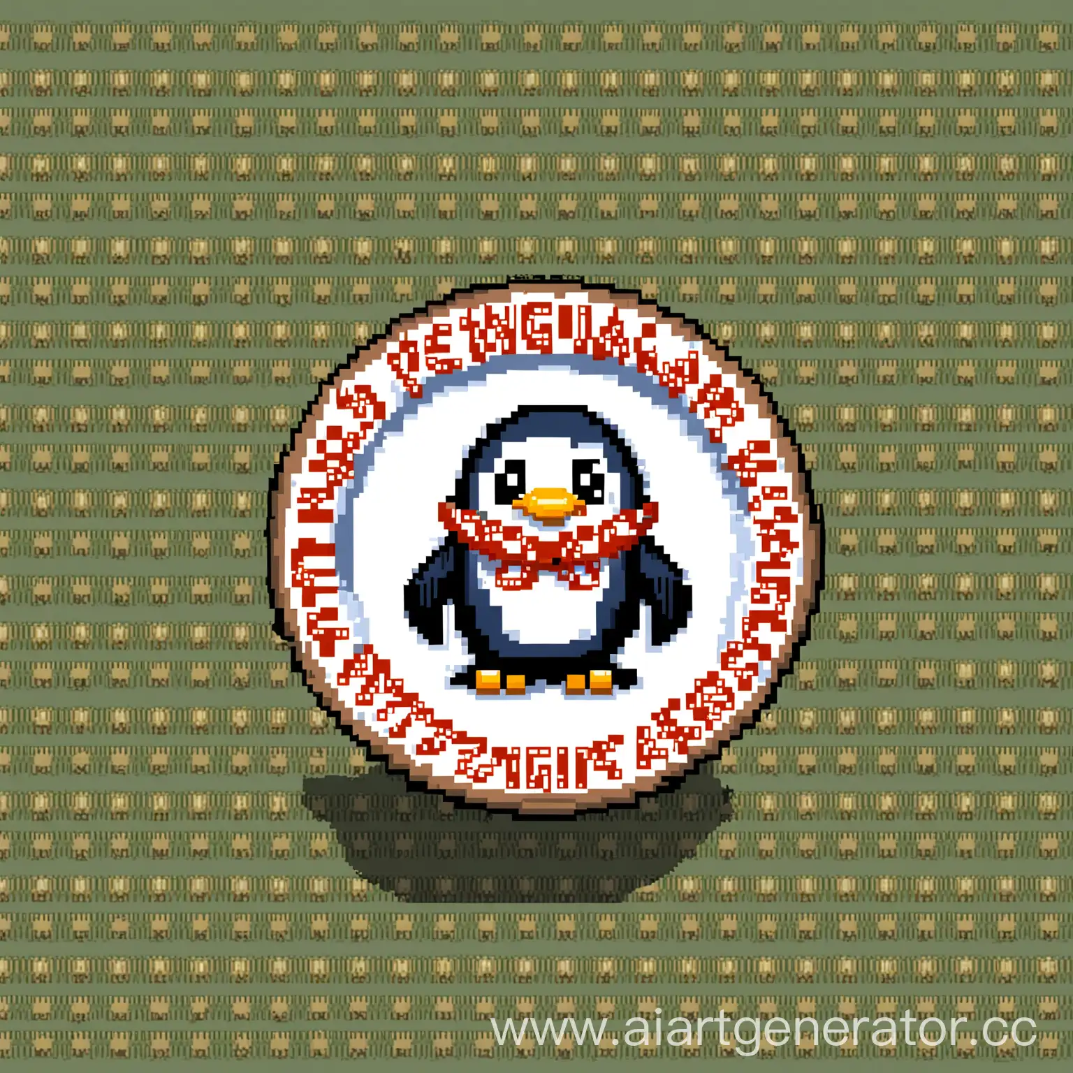 Pixel-Art-WoozyRacer-with-Penguin-Plate-from-Madagascar